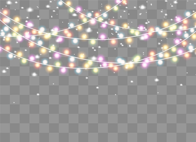luces de navidad aisladas