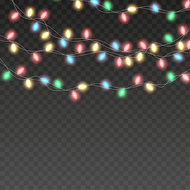 luces de navidad aisladas