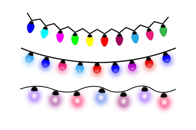 luces de navidad aisladas