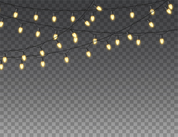 luces de navidad aisladas