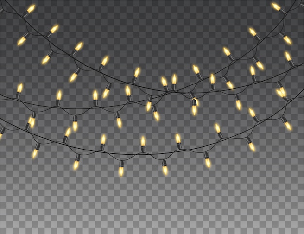 luces de navidad aisladas