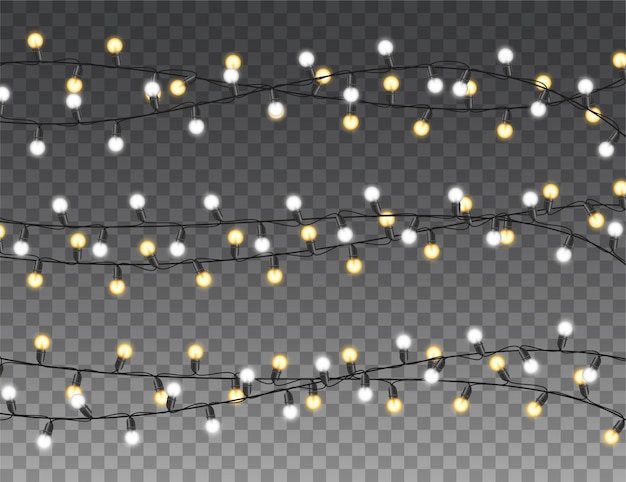 luces de navidad aisladas