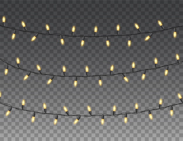 luces de navidad aisladas