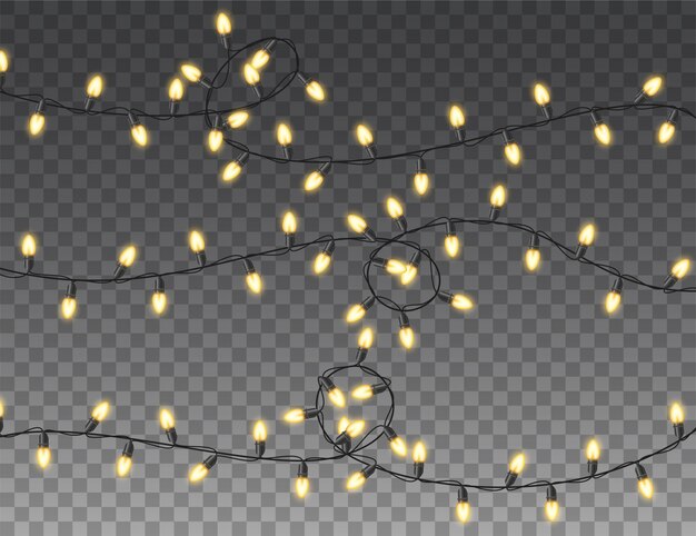 luces de navidad aisladas
