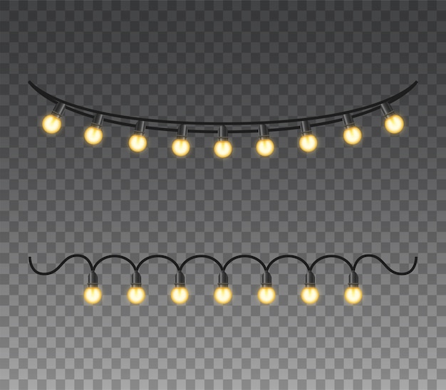 luces de navidad aisladas