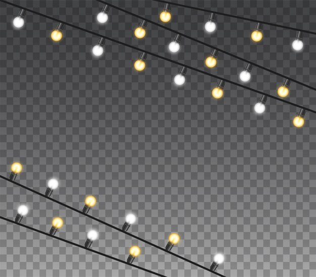 luces de navidad aisladas