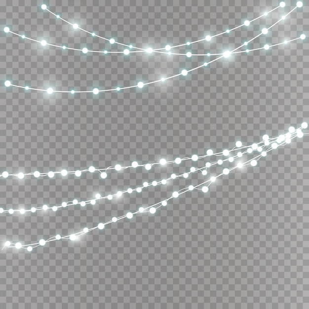 luces de navidad aisladas