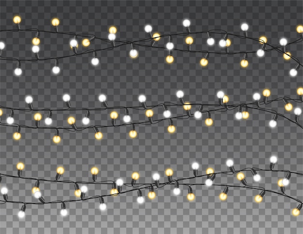 Vector luces de navidad, aislado