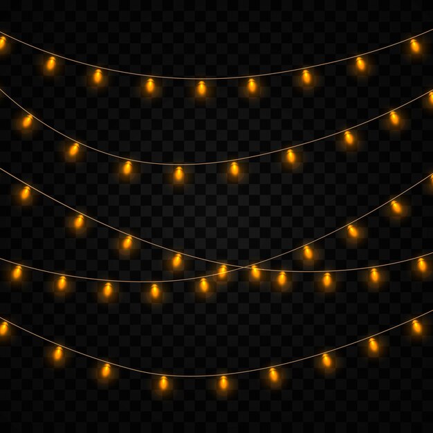 Luces de navidad amarillas