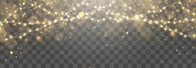 Las luces de Navidad, las bombillas, las guirnaldas brillantes, la cuerda.