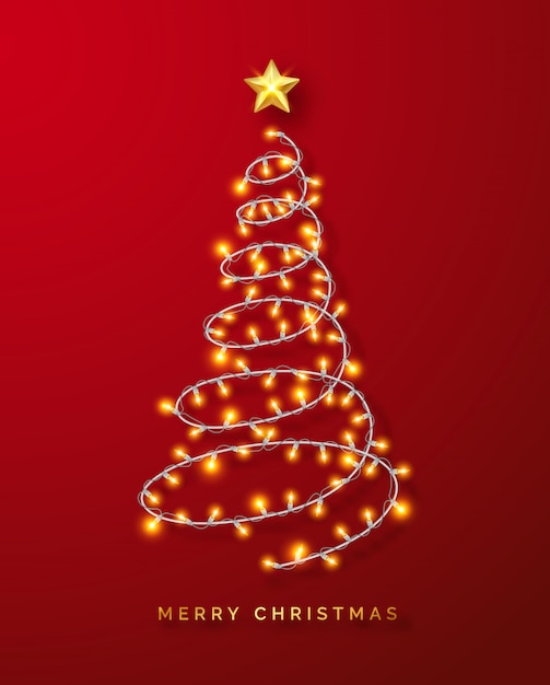 Las luces de Navidad brillantes