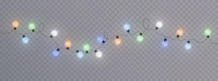 Vector luces de navidad coloridas