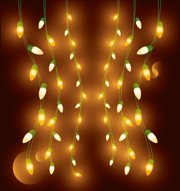 Vector luces de navidad para decoracion