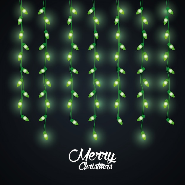 Vector luces de navidad para decoracion