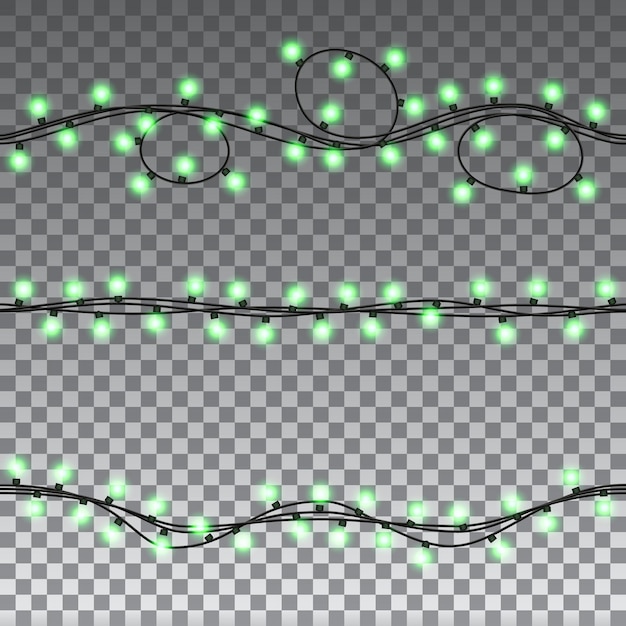 Luces de Navidad elementos de diseño aislados