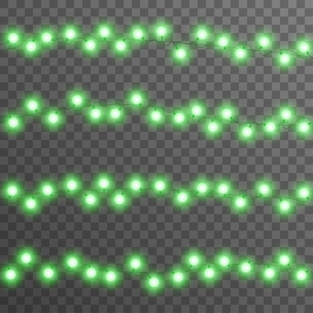 Luces de navidad fondo transparente