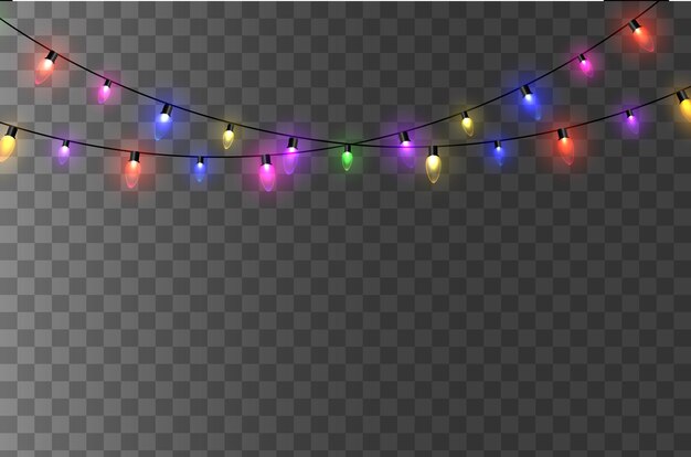 Luces de Navidad. Guirnalda de Navidad brillante colorido.