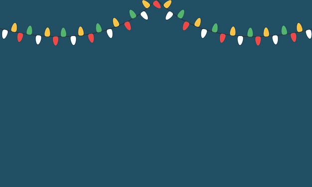 Luces navideñas aisladas en un fondo transparente Festivo Colorido Cuerda de Luces Navideñas