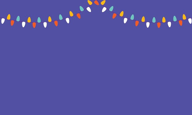 Luces navideñas aisladas en un fondo transparente Festivo Colorido Cuerda de Luces Navideñas