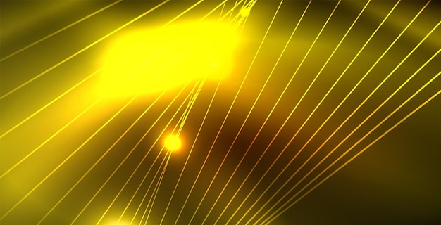 Luces de neón de color con fondo abstracto de ondas
