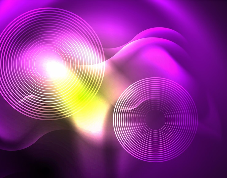 Vector luces de neón de fondo abstracto vectorial