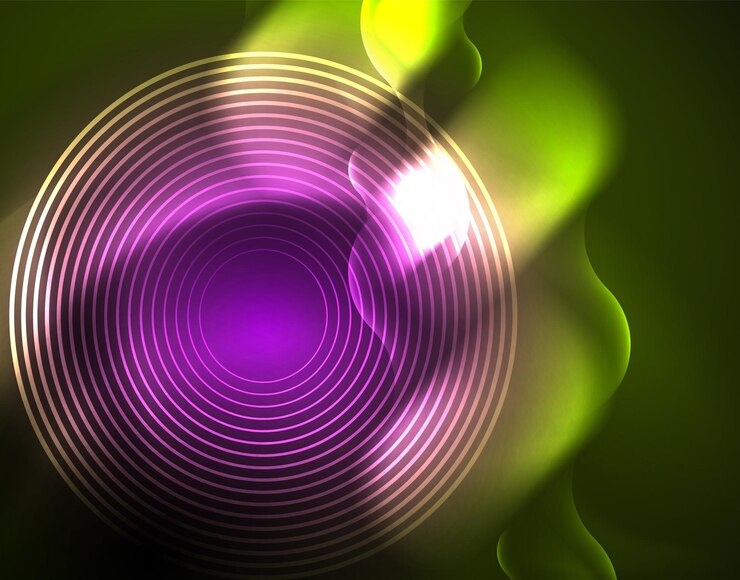 Vector luces de neón de fondo abstracto vectorial