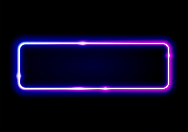 luces de neón rectangulares espacio vacío de la ventana