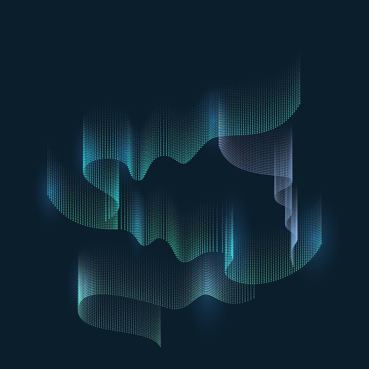 Vector las luces del norte son un fenómeno natural ilustración vectorial esbozo para la creatividad