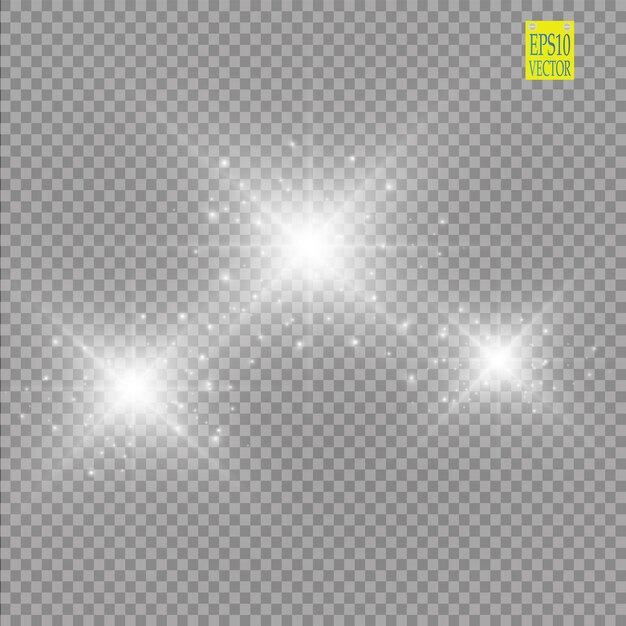 Luces sobre fondo transparente