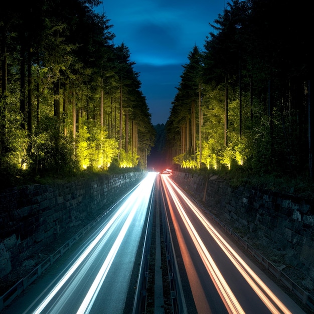 Vector luces trasero de fondo de alta velocidad