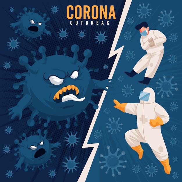 Lucha contra el concepto de coronavirus