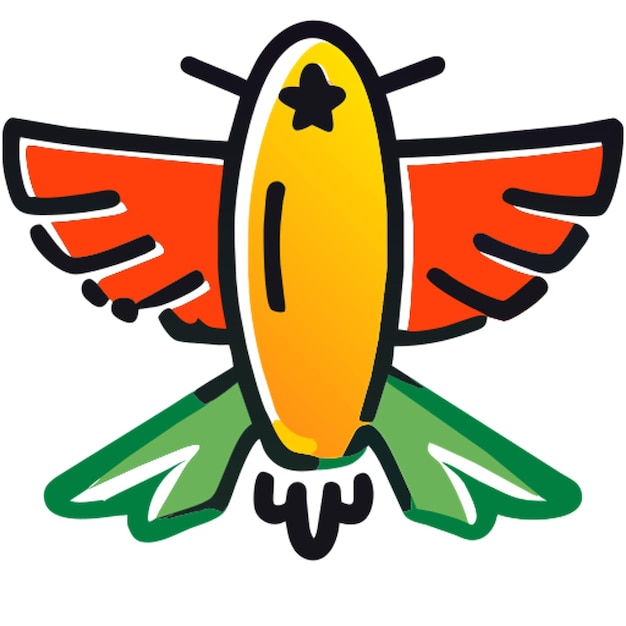 luchador de estrellas como el icono del águila relleno de desplazamiento