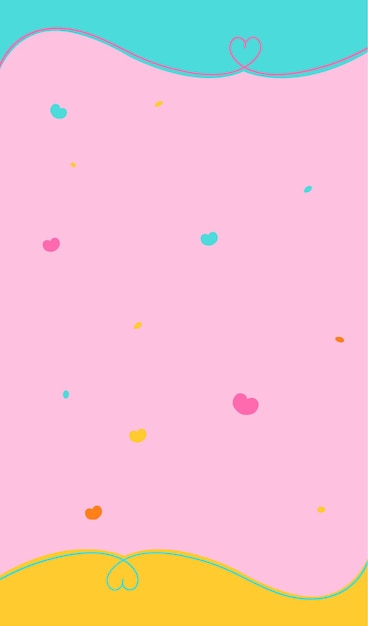 Luchosa pancarta de confeti de corazón rosa para las invitaciones
