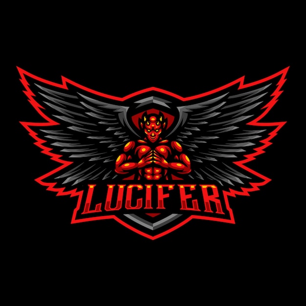 Lucifer mascot logo esport gaming