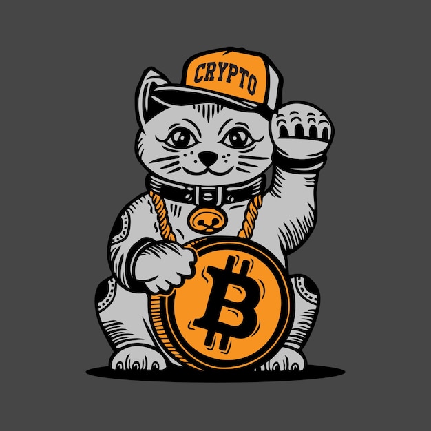 Lucky cat bitcoin criptomoneda dinero