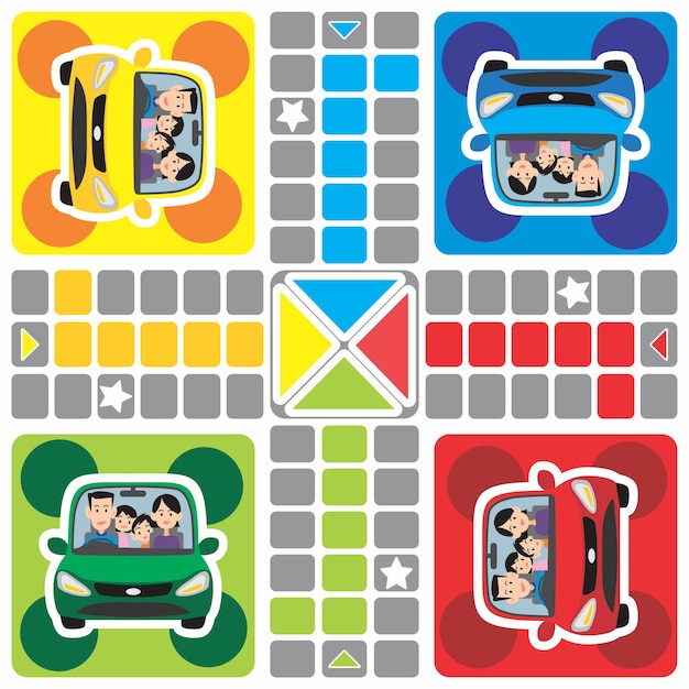 ludo juego de mesa familia con coche