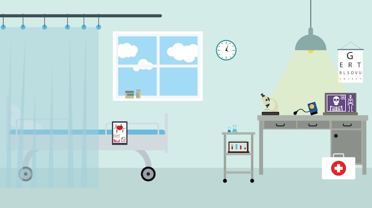 Lugar de trabajo del doctor en la clínica