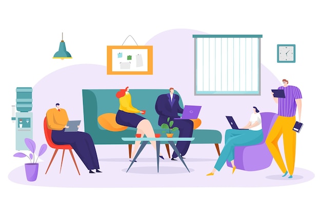 lugar de trabajo independiente con ilustración de computadora