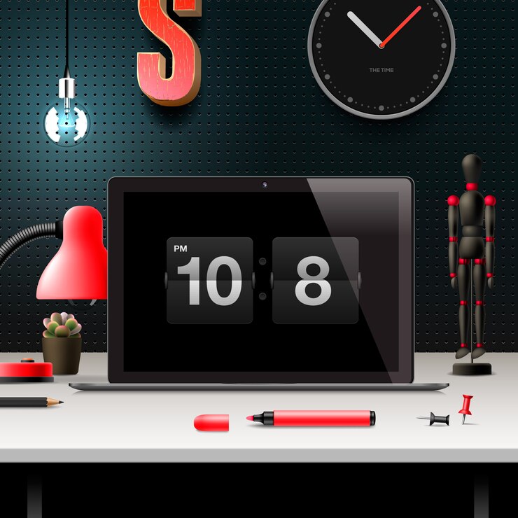 Vector lugar de trabajo moderno