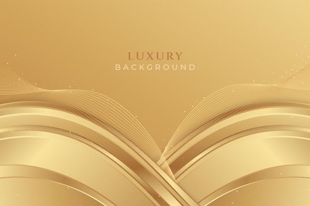 Lujo abstracto fondo vectorial dorado gradiente elegante lujo fondo dorado con brillo