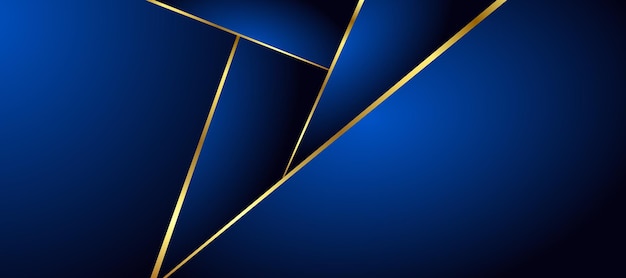Lujo azul y fondo dorado