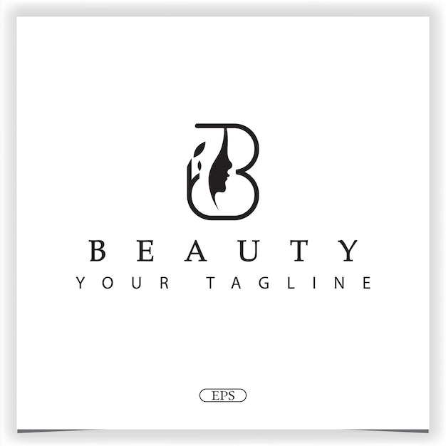 Lujo b belleza logo premium elegante plantilla vector eps 10