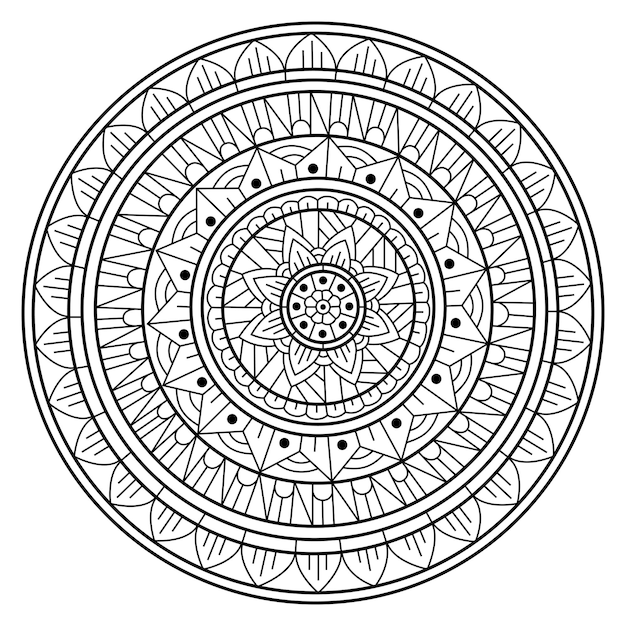 Lujo creativo de la ilustración de mandala.