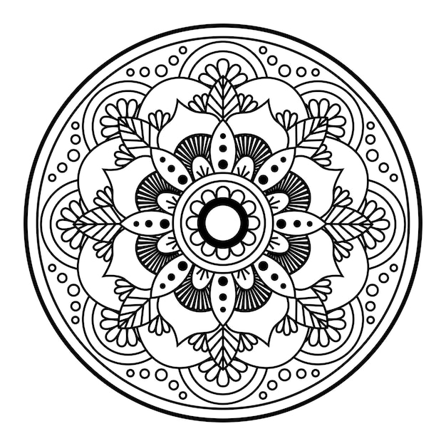 Lujo creativo de la ilustración de mandala.