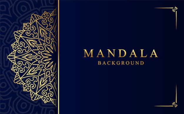 Lujo de diseño de mandala dorada de fondo en estilo árabe