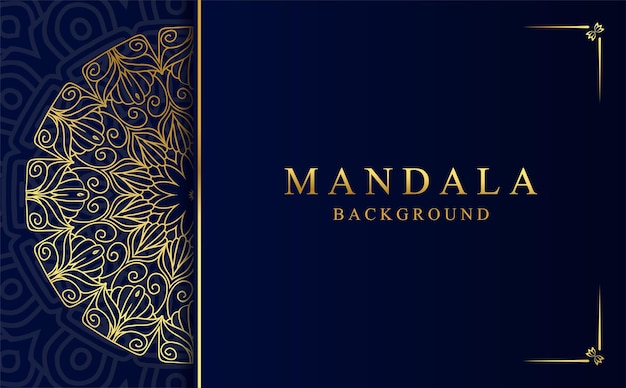 Lujo de diseño de mandala dorada de fondo en estilo árabe