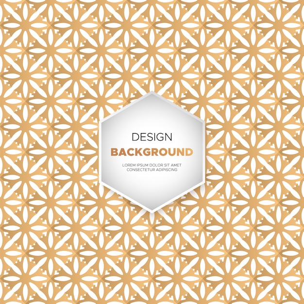 Lujo diseño de mandala ornamental fondo en color oro
