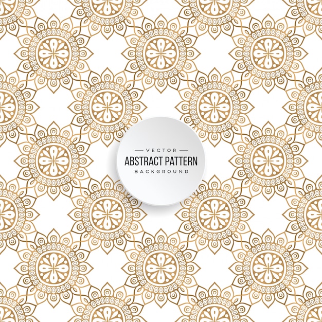 Lujo diseño de mandala ornamental fondo en color oro