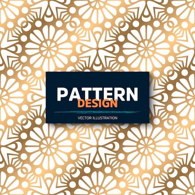 Lujo diseño de mandala ornamental fondo en color oro