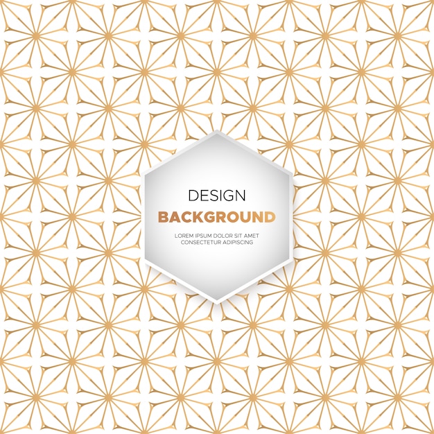 Lujo diseño de mandala ornamental fondo en color oro